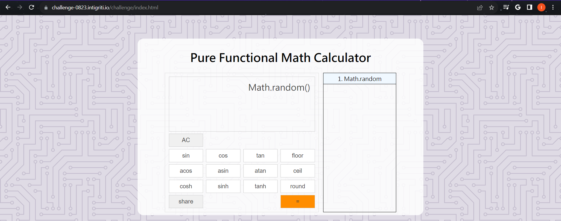 The Pure Functional Math Calculator