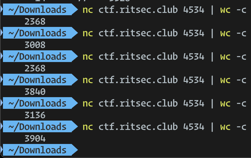 Data sizes