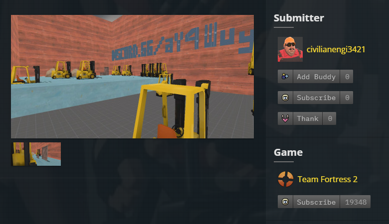 Screenshot of GameBanana map preview of TF2 workshop map jump_forklift