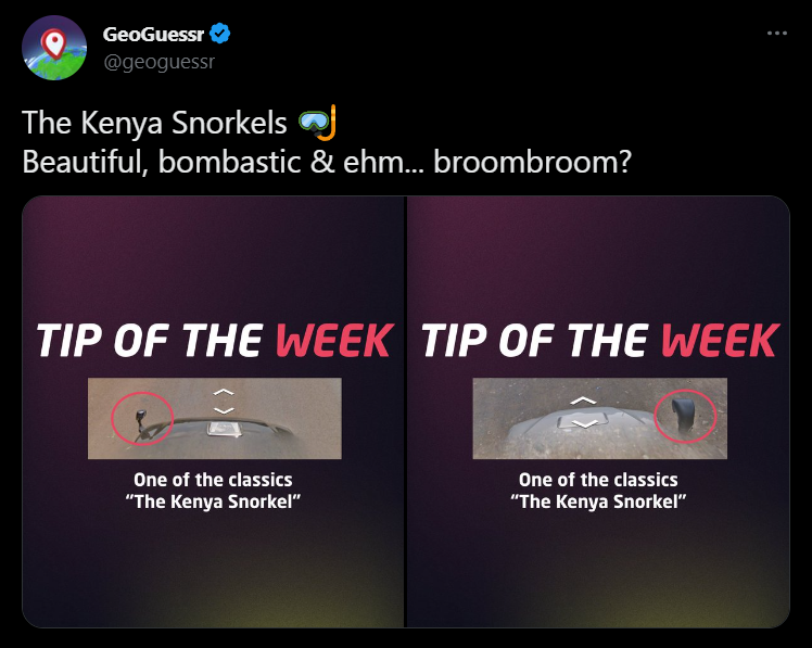 Screenshot of the tweet by
GeoGuessr