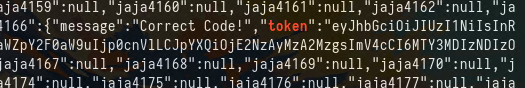 A screenshot that shows that we got a valid token